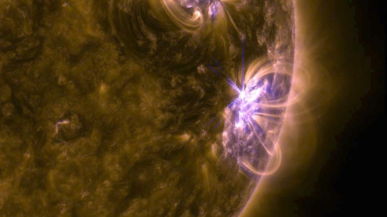 Solar flares are capable of impacting electronics on Earth