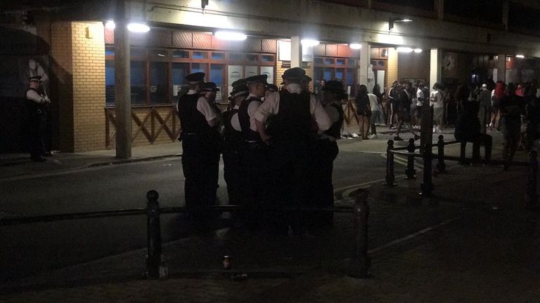 Sky&#39;s Noel Phillips attended the scene outside a rave in north London