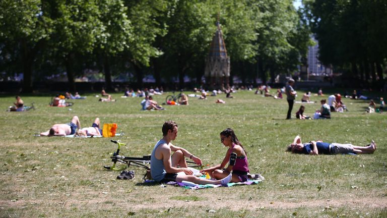 The hot and sunny weather is set to end as lockdown restrictions are eased