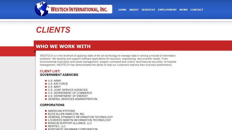 Westech International is a US military contractor