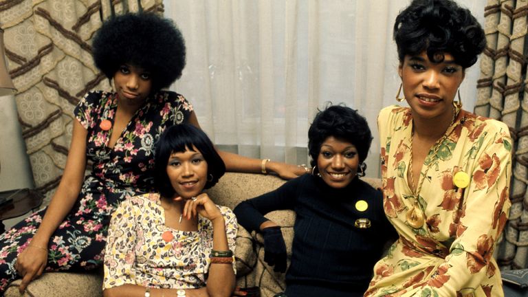 The Pointer Sisters in 1974 (L-R) Anita, Ruth, Bonnie and June Pointer