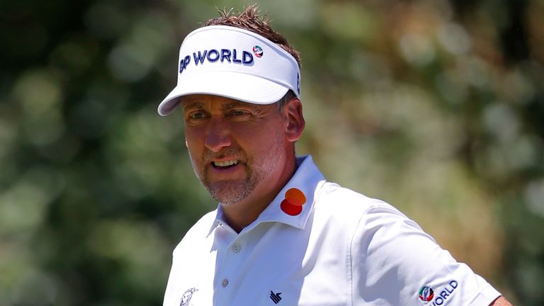 Ian Poulter creates his own 'breezy conditions' on the first tee