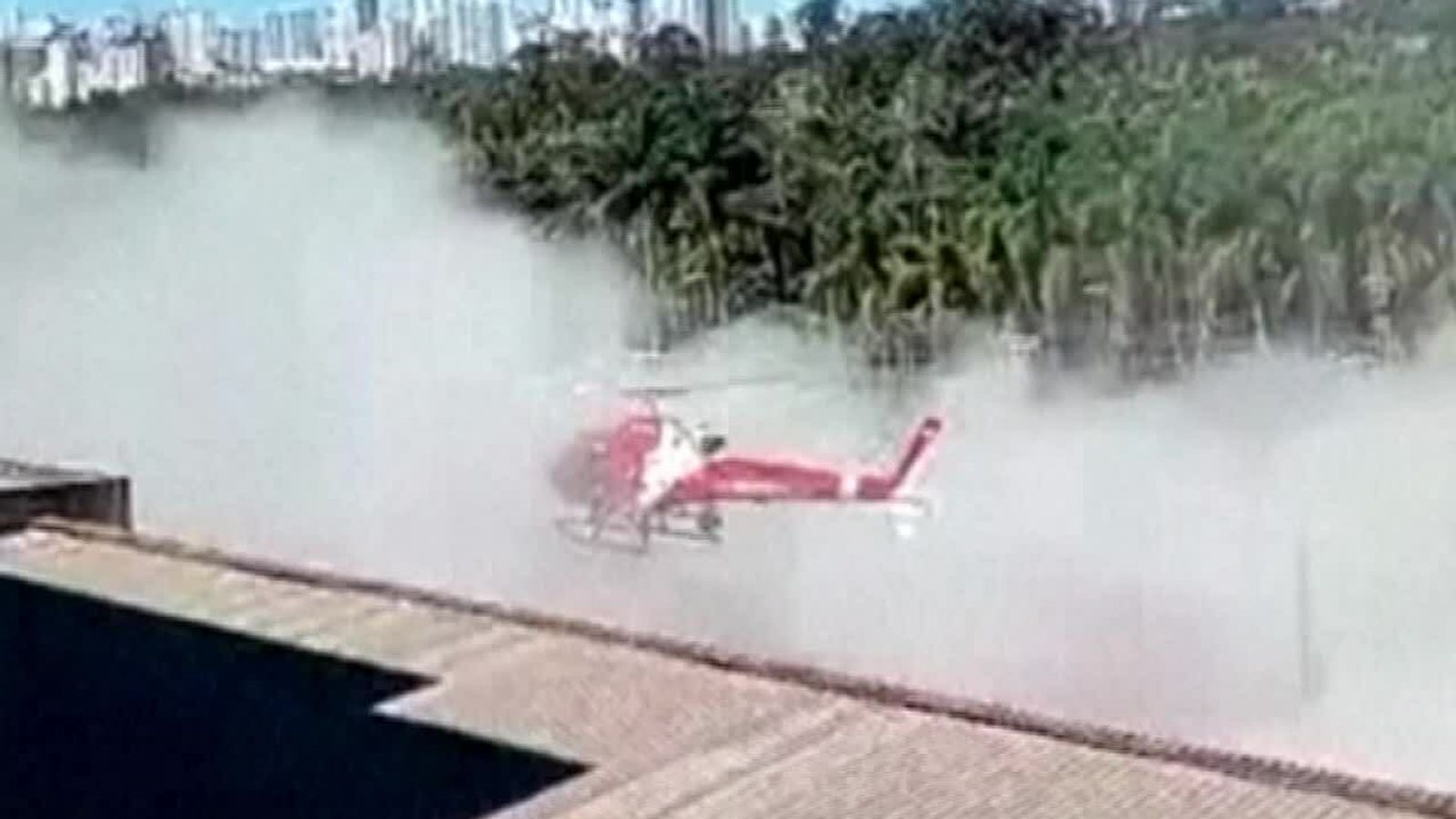 Brazil Firefighter helicopter crashes after clipping building with