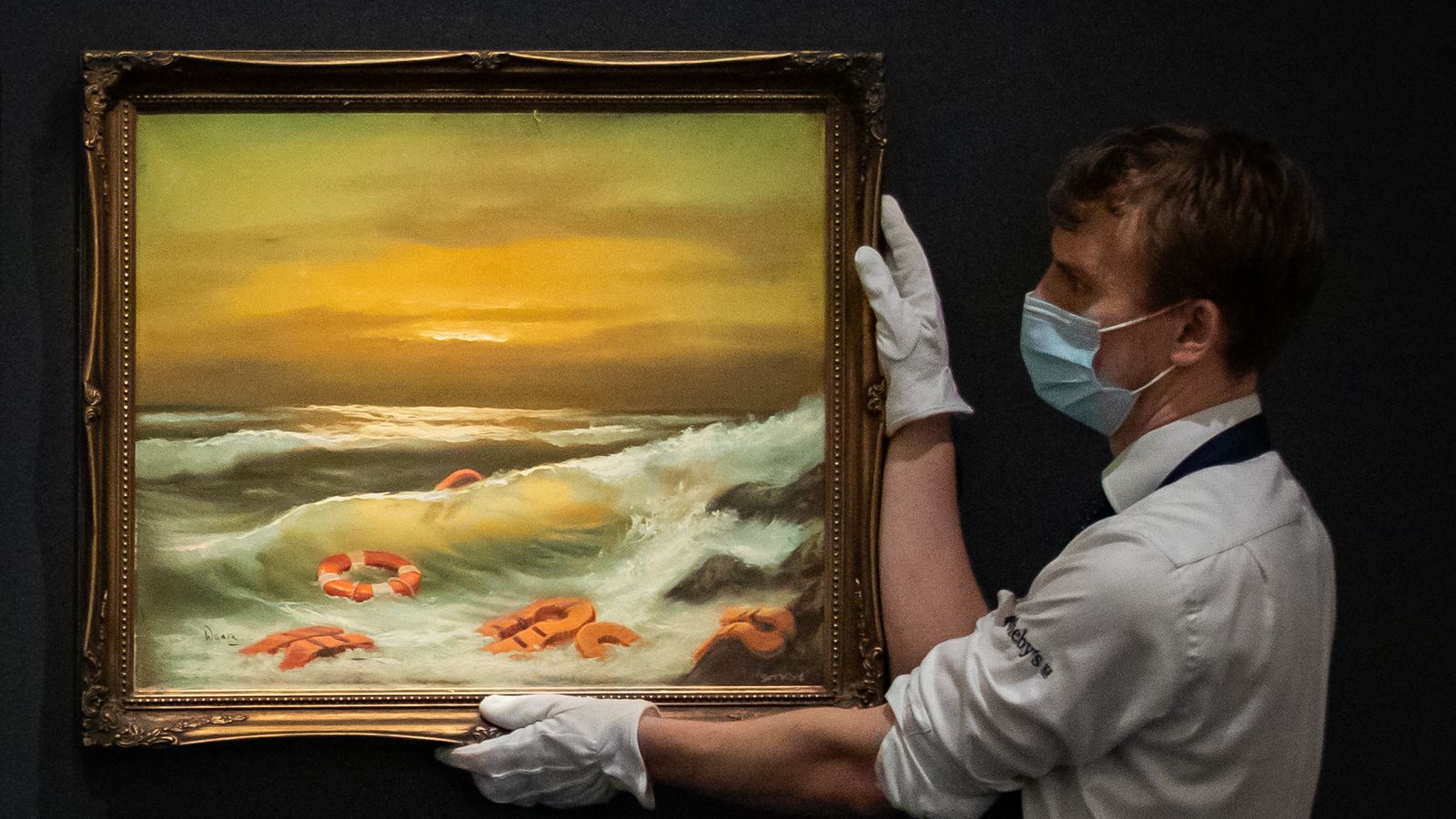 Banksy donates migrant crisis oil paintings worth up to £1.2m to
