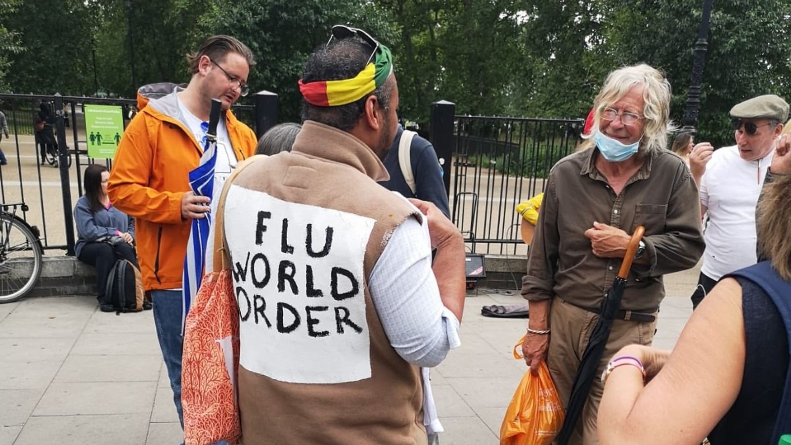 Coronavirus Antimask activists protest against order to wear face