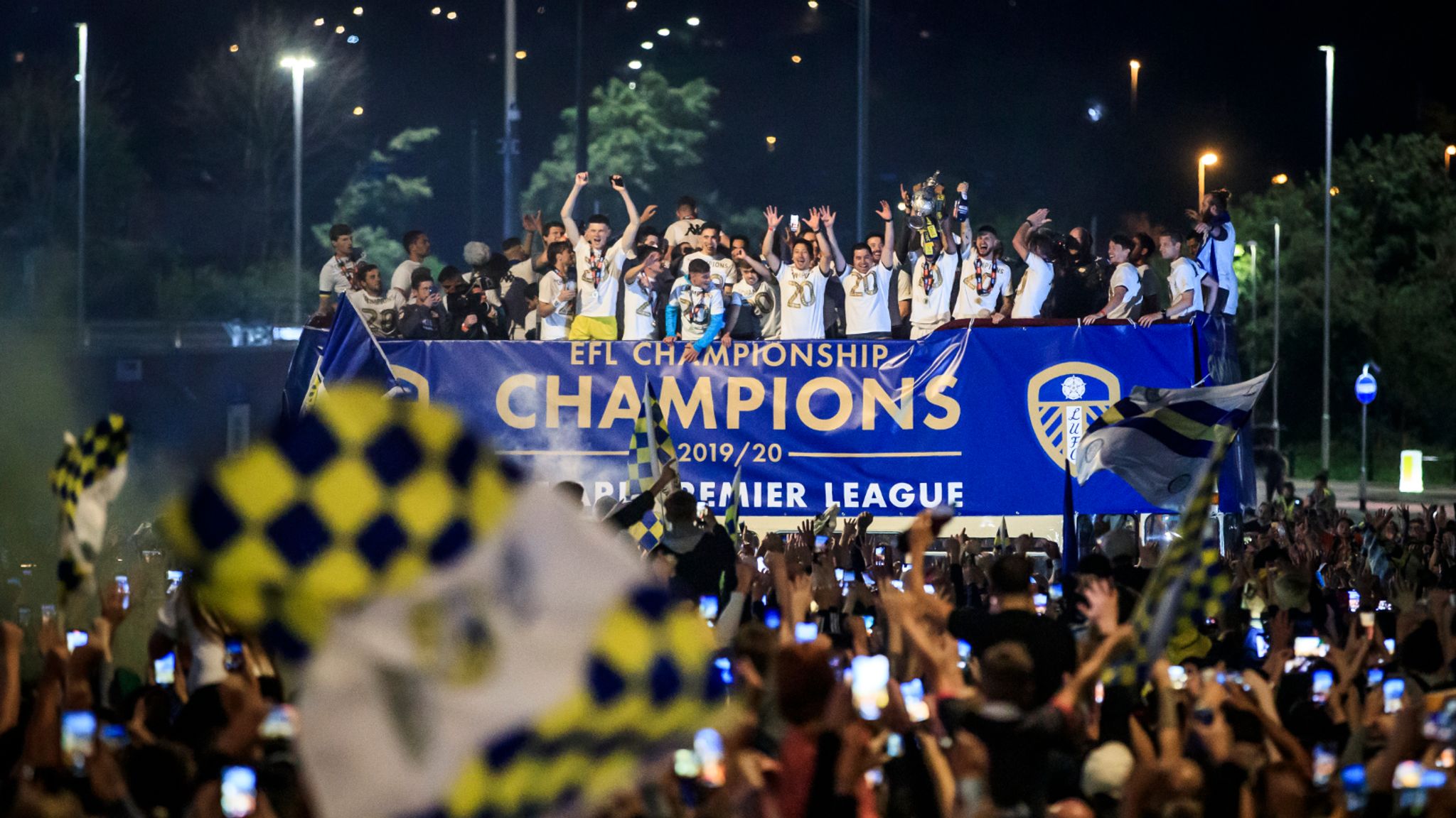 Leeds United were criticized for holding a bus parade 