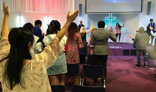 Coronavirus: No singing as churches reopen - so worshippers get creative to express themselves