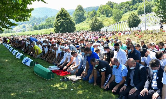 Srebrenica: Bosnians mark 25th anniversary since massacre when 8,000 men and boys were killed