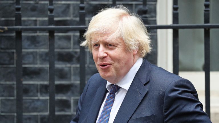 Prime Minister Boris Johnson departs 10 Downing Street, in Westminster, London.
