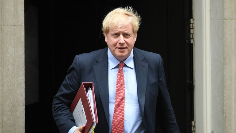 Prime Minister Boris Johnson departs 10 Downing Street, in Westminster, London, to attend Prime Minister's Questions at the Houses of Parliament.