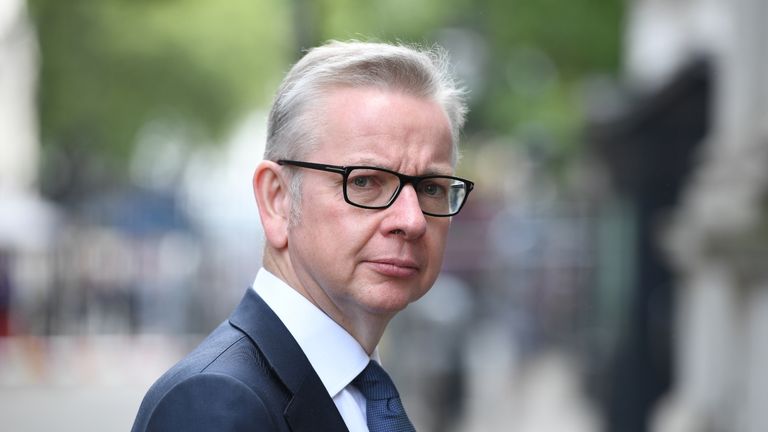 LONDON, ENGLAND - AUGUST 06: Chancellor of the Duchy of Lancaster, Michael Gove arrives at number 10 on August 06, 2019 in London, England. Today Britain's Prime Minister Boris Johnson is meeting his Estonian counterpart Jüri Ratas for a bilateral meeting.  (Photo by Leon Neal/Getty Images)