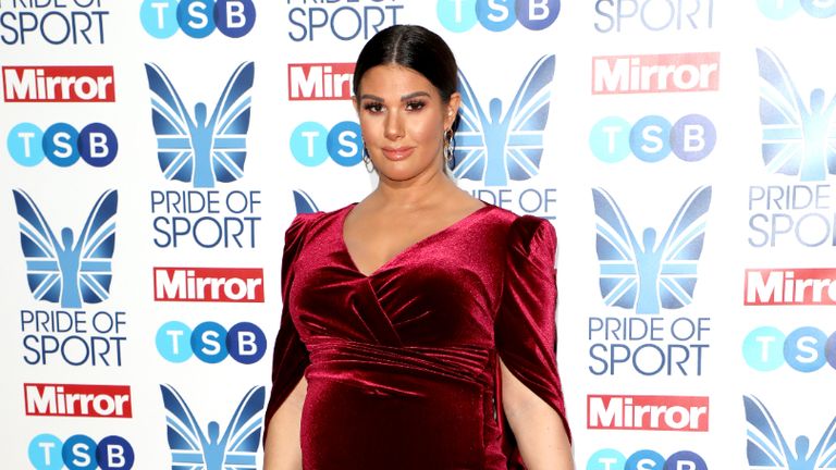 Rebekah Vardy attending the Pride of Sport Awards 2019 held in London.