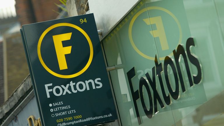 LONDON - JULY 10:  A Foxtons real estate agents shop is shown July 10, 2003 in London, England.    House price growth slowed in June but the property market remains well supported, according to the latest survey from the Halifax with prices have risen by 21.9 percent over the past year. (Photo by Scott Barbour/Getty Images)