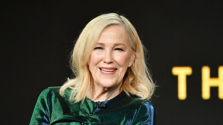 PASADENA, CALIFORNIA - JANUARY 13: Catherine O'Hara of "Schitt's Creek" speaks during the Pop TV segment of the 2020 Winter TCA Press Tour  at The Langham Huntington, Pasadena on January 13, 2020 in Pasadena, California. (Photo by Amy Sussman/Getty Images)