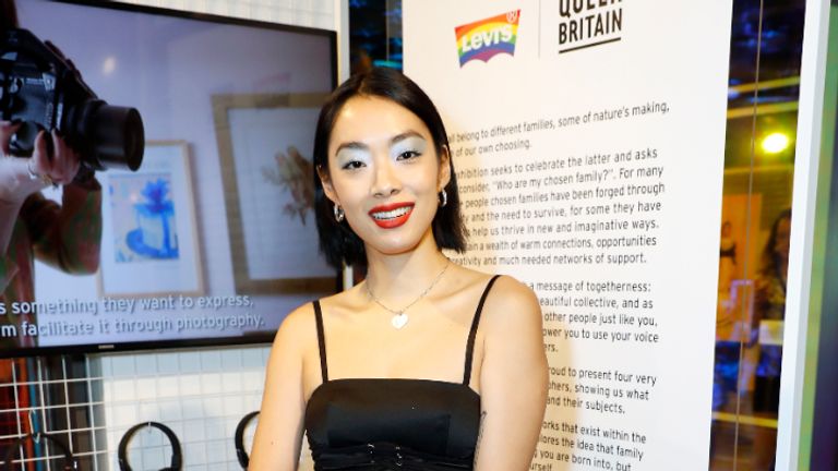 LONDON, ENGLAND - JUNE 24: Rina Sawayama attends the Queer Britain x Levi&#39;s &#39;Chosen Family&#39; photography exhibition launch for Pride in London 2019 on June 24, 2019 in London, England. Work exhibited includes photography by four artists: Alia Romagnoli, Bex Day, Kuba Ryniewicz and Robert Taylor (Photo by David M. Benett/Dave Benett/Getty Images for Levi&#39;s)