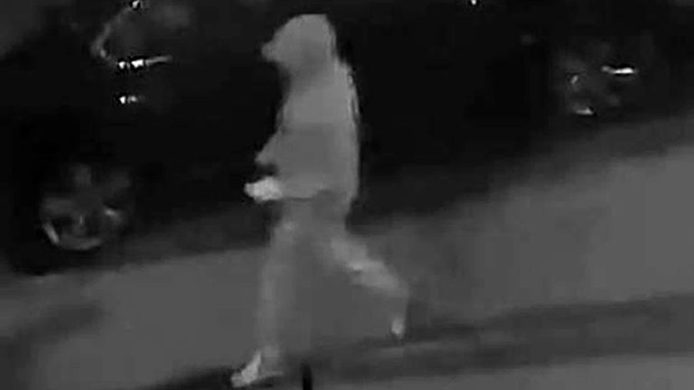 Aaron McKenzie was pictured on CCTV as he walked to his ex-girlfriend's house on the night of her death