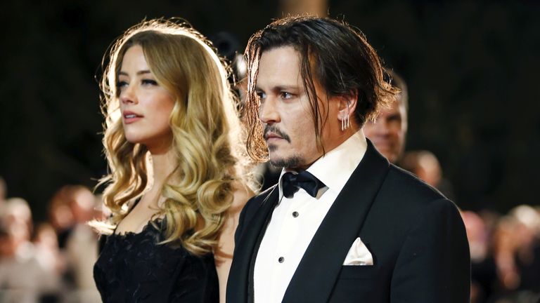 Amber Heard and Johnny Depp when they were together