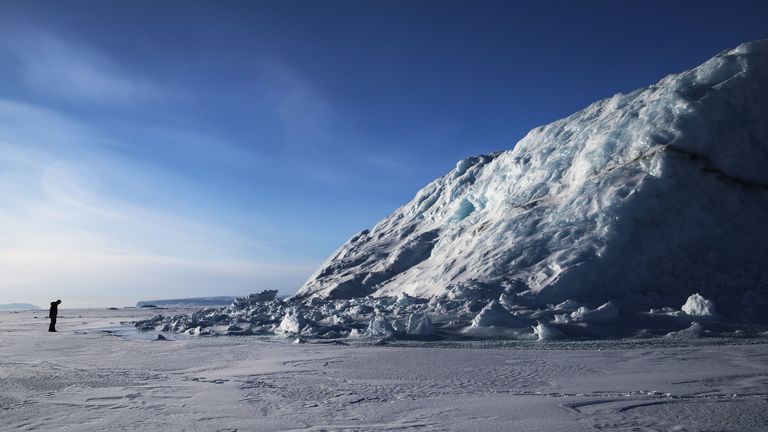 A study has examined the latest record-breaking temperatures in the Arctic. File pic
