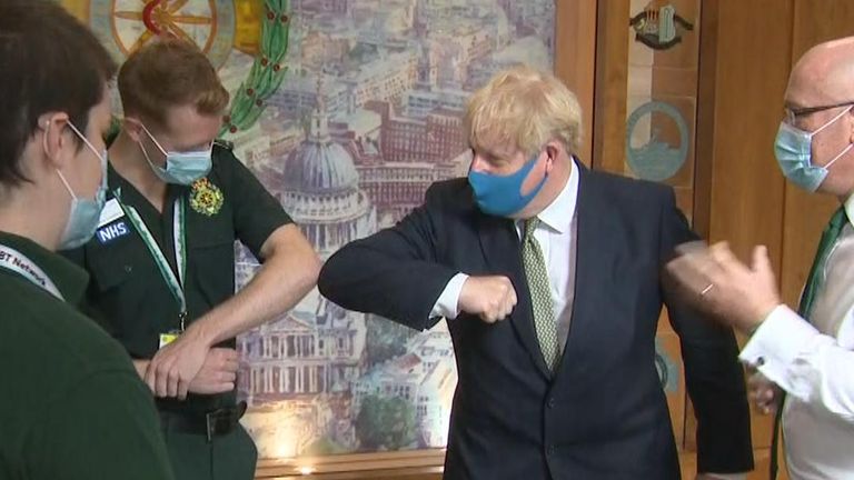 Boris Johnson meetins London ambulance workers 