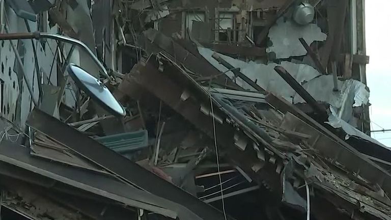 Three-storey building collapses in Brooklyn, New York