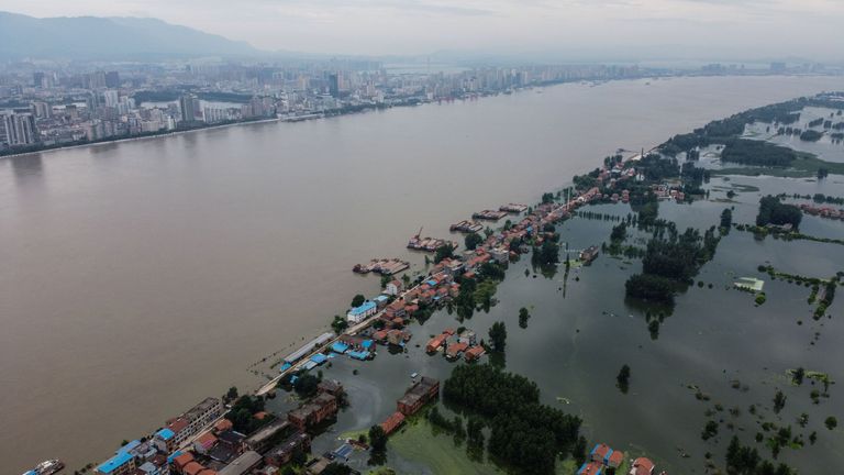 Vast swathes of China have been inundated by the worst flooding in decades along the Yangtze river
