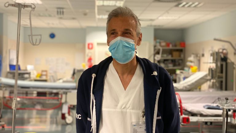 Dr Roberto Cosentini, head of emergencies at Papa Giovanni XXIII Hospital in Bergamo