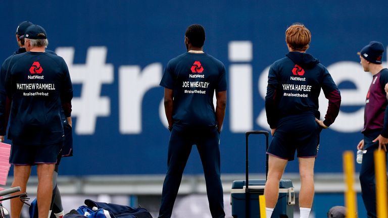 The England team have been wearing the names of key workers on their training shirts as a tribute to those helping others through the pandemic