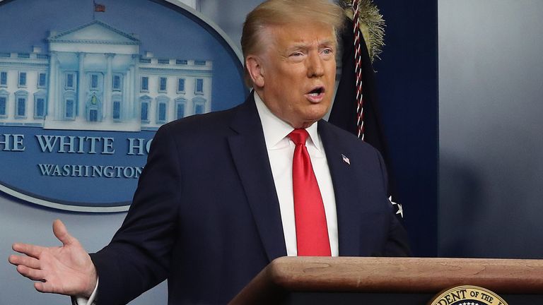 Donald Trump described the figures as 'historic'