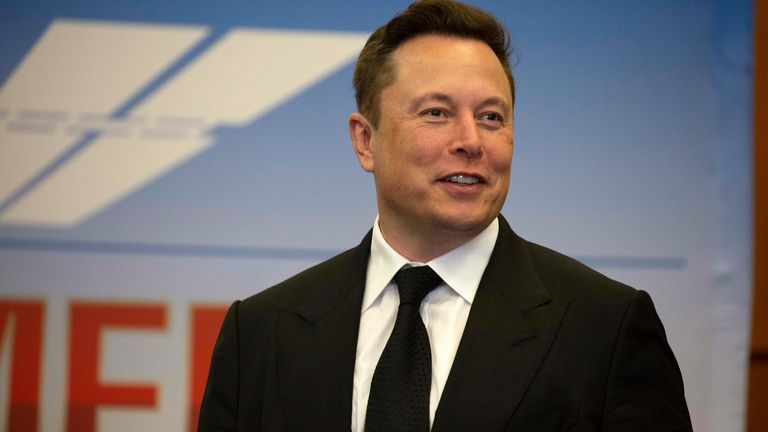 Elon Musk, founder and CEO of SpainX, attends a press conference at the Kennedy Space Center on May 2, 2020, in Cape Canaveral, Florida.