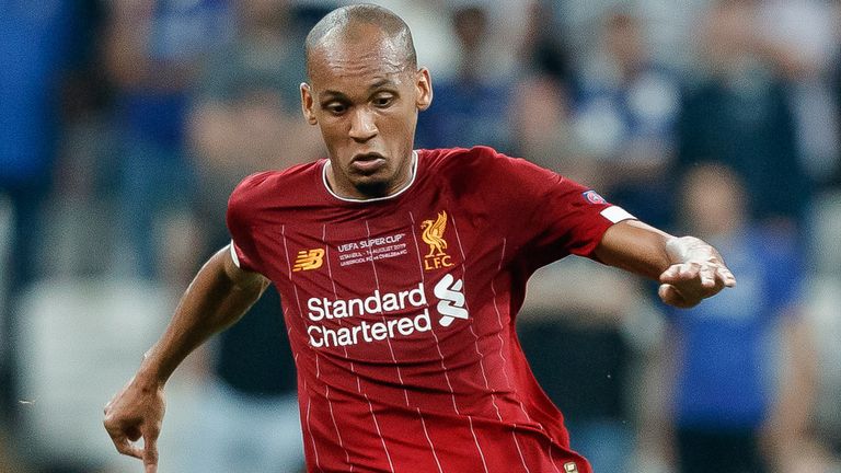 Fabinho of Liverpool FC during the UEFA Super Cup match between FC Liverpool and FC Chelsea at Vodafone Park on August 14, 2019