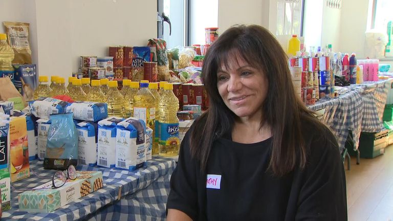 Anthy Orphanou says people who used to donate to the food bank are now coming in for handouts
