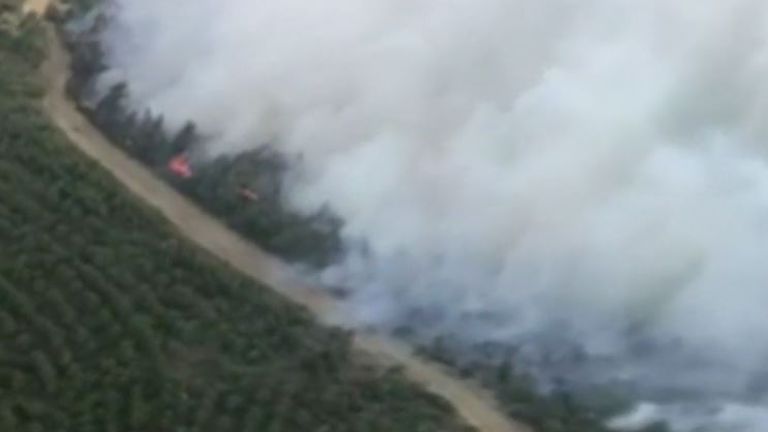 Fires rage across countryside in Gallipoli