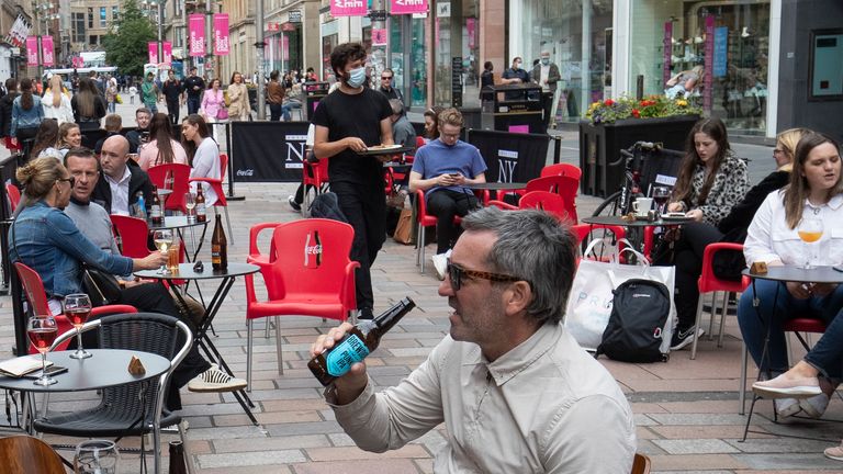 Some outdoor bars and pubs have already opened in Scotland 