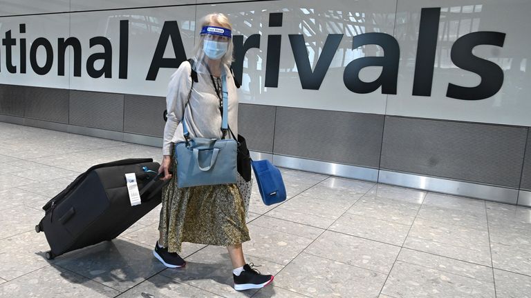 A passenger arriving at Heathrow last Friday