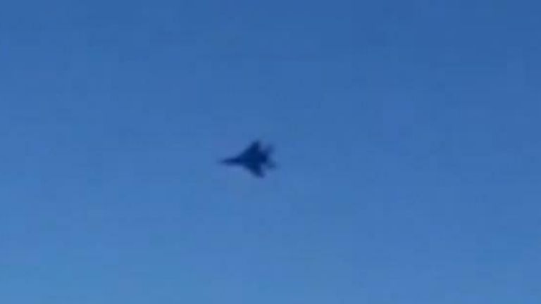 US fighter jet approaches Iranian passenger plane