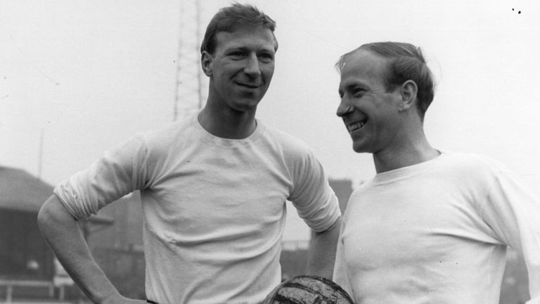 Jack Charlton (left) and his younger brother Bobby were both members of the 1966 World Cup-winning England team