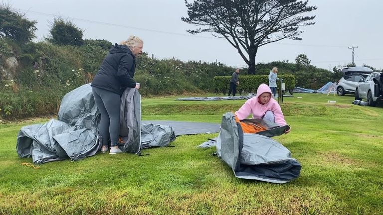 Trudy and Amelia Jarvis are camping in Cornwall