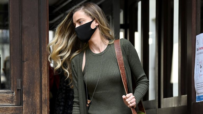 Whitney Heard, sister of Amber Heard, attends day 5 of Johnny Depp&#39;s libel case against The Sun Newspaper at the Royal Courts of Justice, Strand on July 13, 2020 in London, England. The Hollywood actor is taking News Group Newspapers, publishers of The Sun, to court over allegations that he was violent towards his ex-wife, Amber Heard