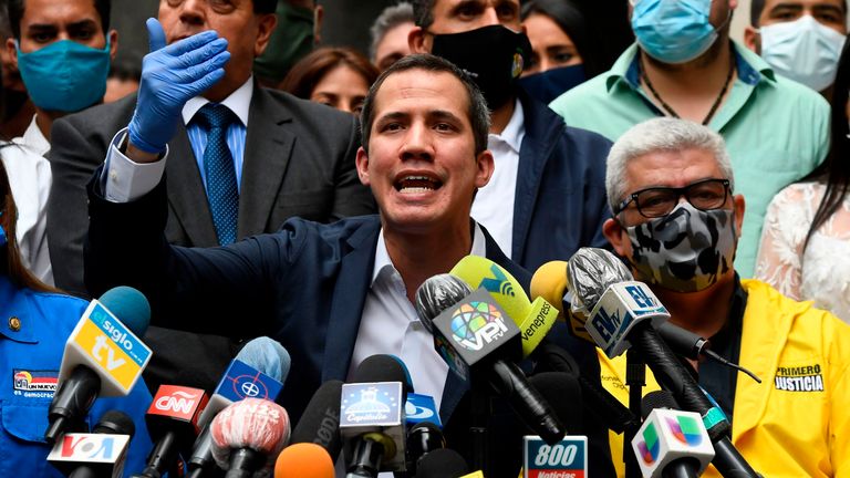 Venezuelan opposition leader and self-proclaimed acting president Juan Guaido