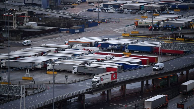 The land will be used for a lorry park at first as queues for ferries are expected after the transition period