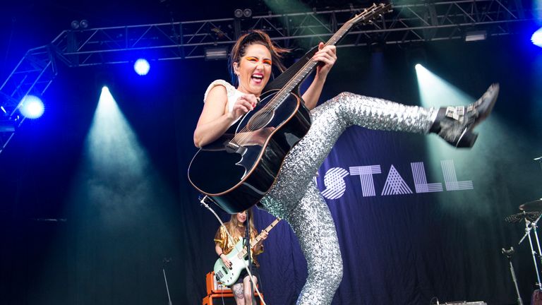 OXFORD, ENGLAND - JULY 06: KT Tunstall performs during Cornbury Festival 2019 on July 06, 2019 in Oxford, England. (Photo by Steve Thorne/Getty Images)