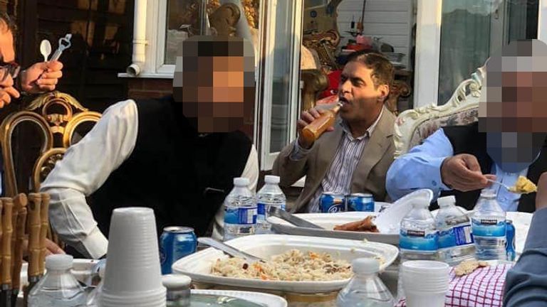 Councillor Waheed Akbar was at the party of about 12 men