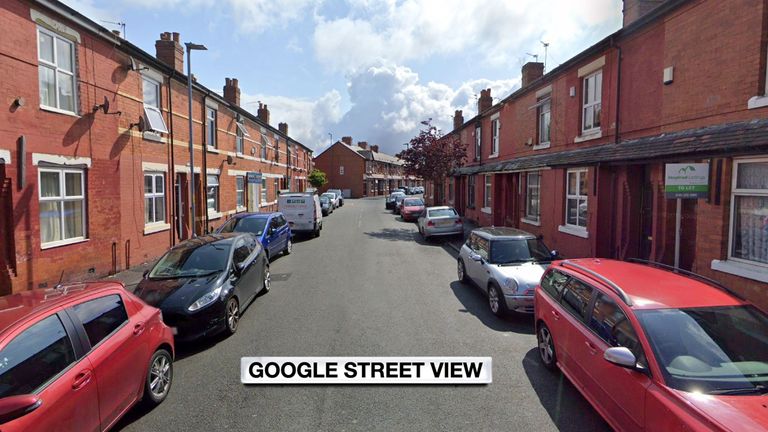 The victim pronounced dead at the scene in Henbury Street, Manchester