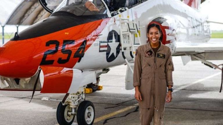 The US Navy has welcomed its first Black female Tactical Aircraft pilot - Lt. j.g. Madeline Swegle