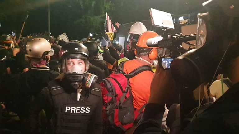 Sally Lockwood spoke to mothers, fathers, nurses and grandparents protesting for Black Lives Matter in Portland