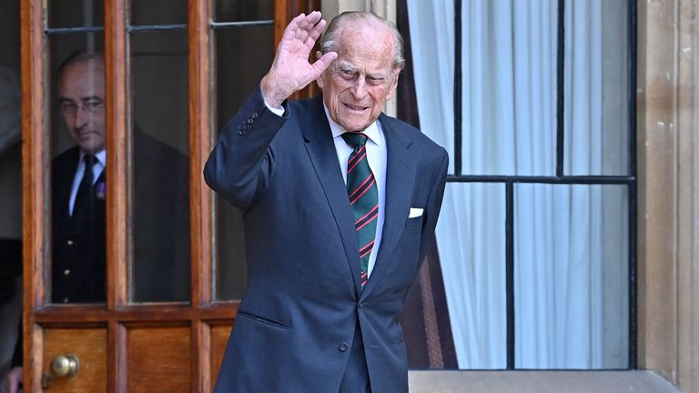 The Duke of Edinburgh during the transfer of the Colonel-in-Chief of The Rifles at Windsor Castle