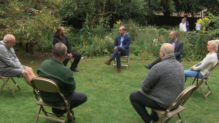 The prince met former rough sleepers in Cambridgeshire