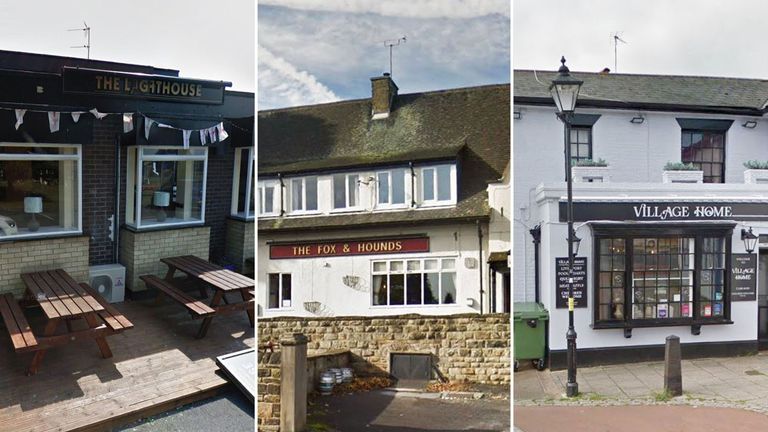 The Lighthouse, The Fox and Hounds and the Village Home are all closed. Pic: Google Street View