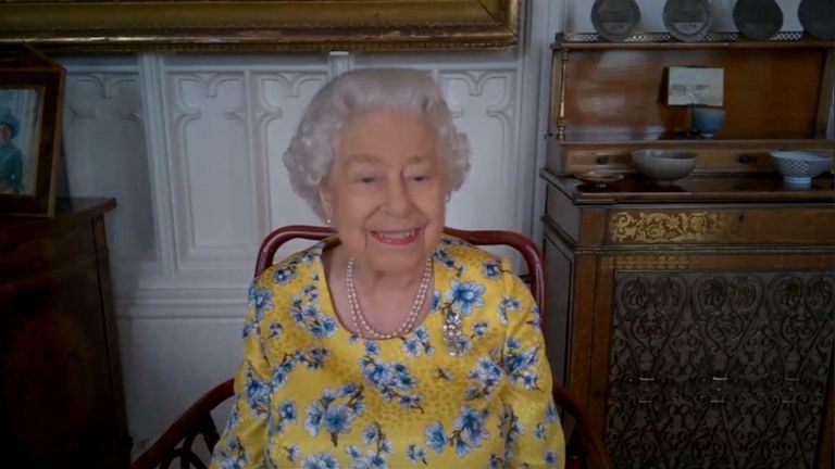 The Queen takes part in a virtual meeting for the first time