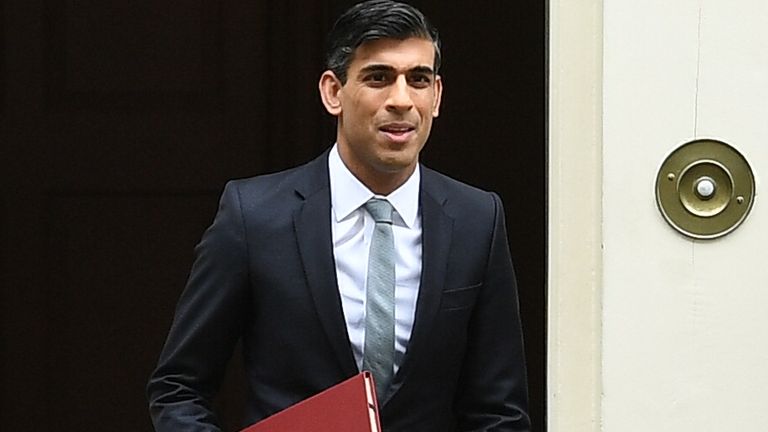 Chancellor of the Exchequer, Rishi Sunak leaves number 11, Downing Street on July 8, 2020 in London, England.